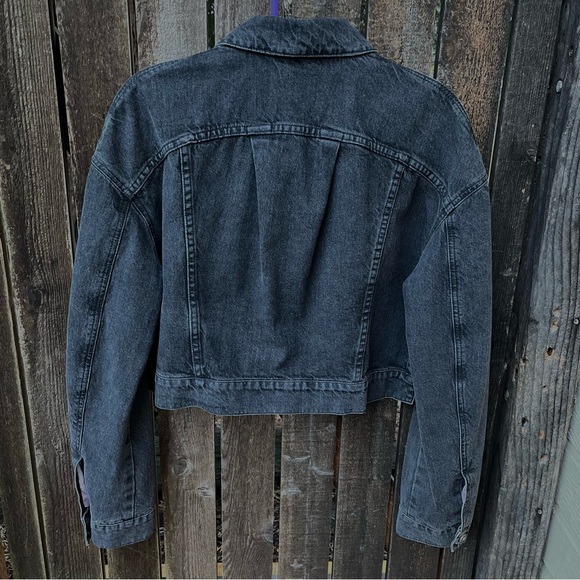 Magda Butrym Wm’s Arizona Grey Denim Cropped Jeans Jacket Sz 38/6 - Picture 10 of 15